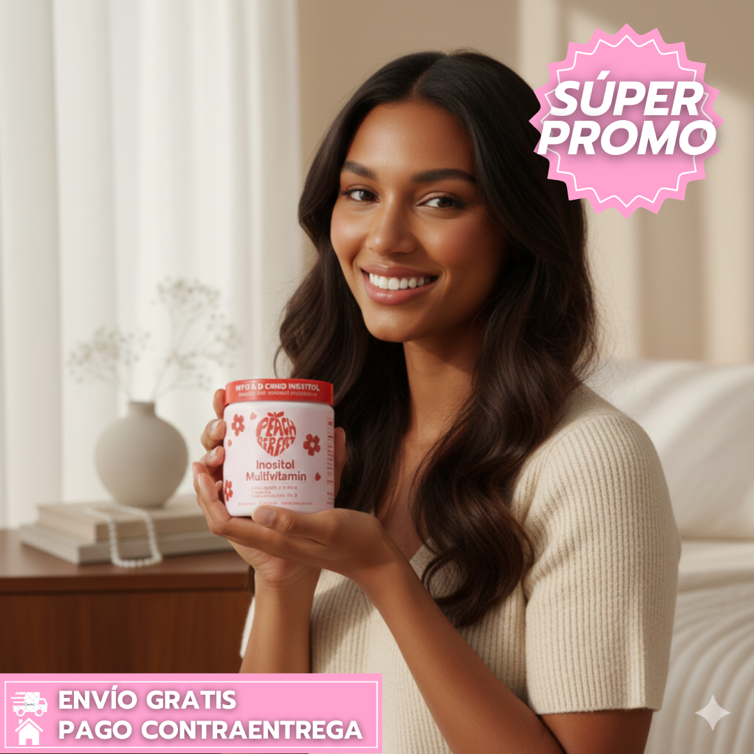 Peach Perfect: Suplemento femenino de inositoles y micronutrientes diseñado para apoyar el equilibrio hormonal