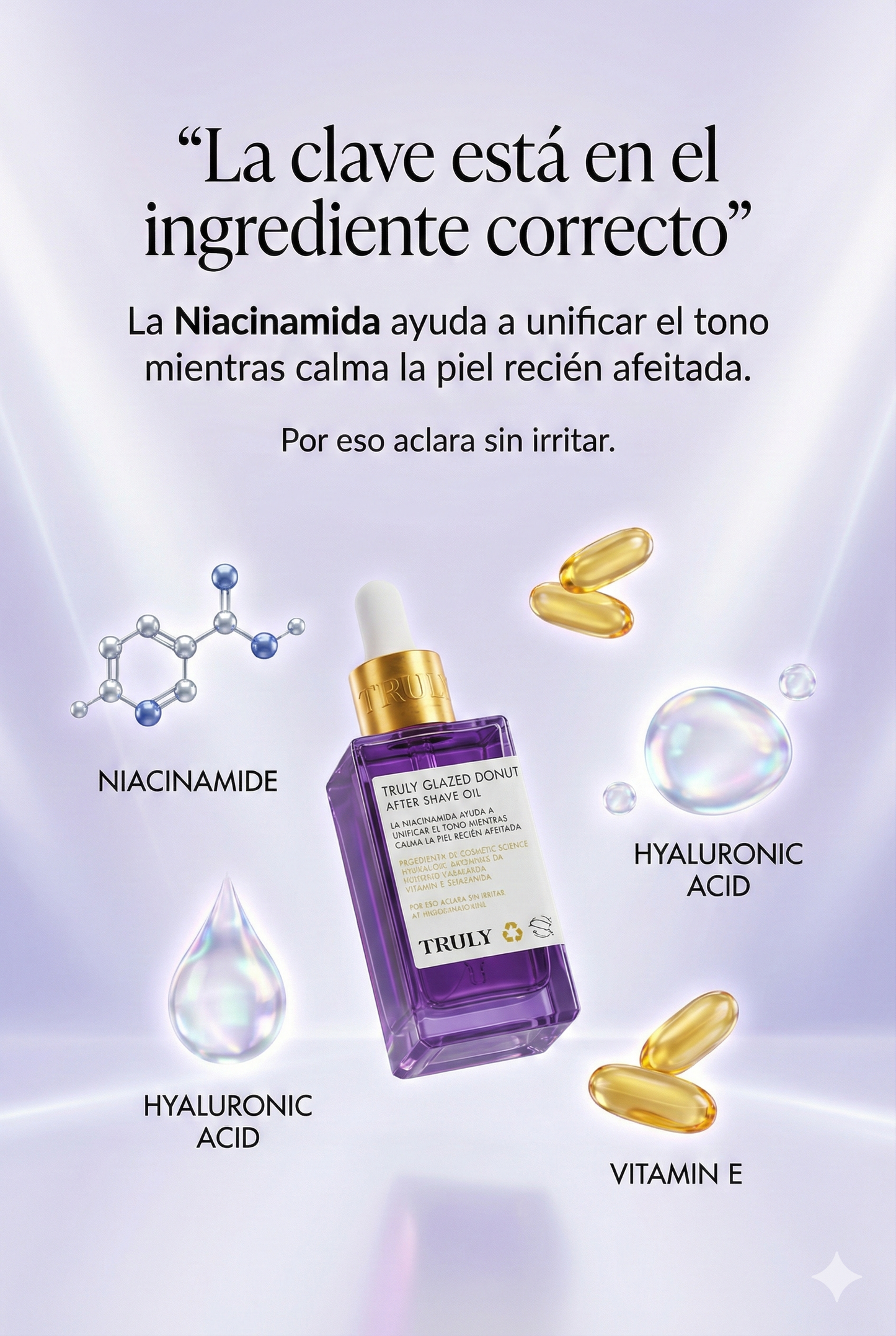 Truly Glazed Donut After Shave Oil: Aclara, calma y protege las zonas más delicadas de tu cuerpo.