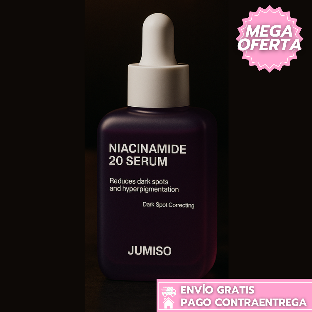 Serum coreano Jumiso™: Sérum facial de Niacinamida que unifica el tono, ilumina la piel y mejora visiblemente su textura.